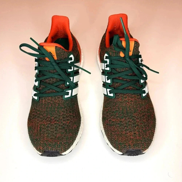 Adidas Ultra Boost 4.0 Men's Miami Hurricanes Orange White EE3702 Size-7.5 - Picture 2 of 10